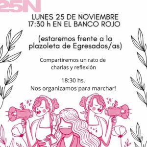 25N acto y movilización por el Día de la NO VIOLENCIA contra las mujeres