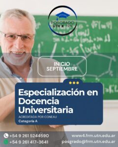 INSCRIBITE EN LA ESPECIALIZACIÓN EN DOCENCIA UNIVERSITARIA